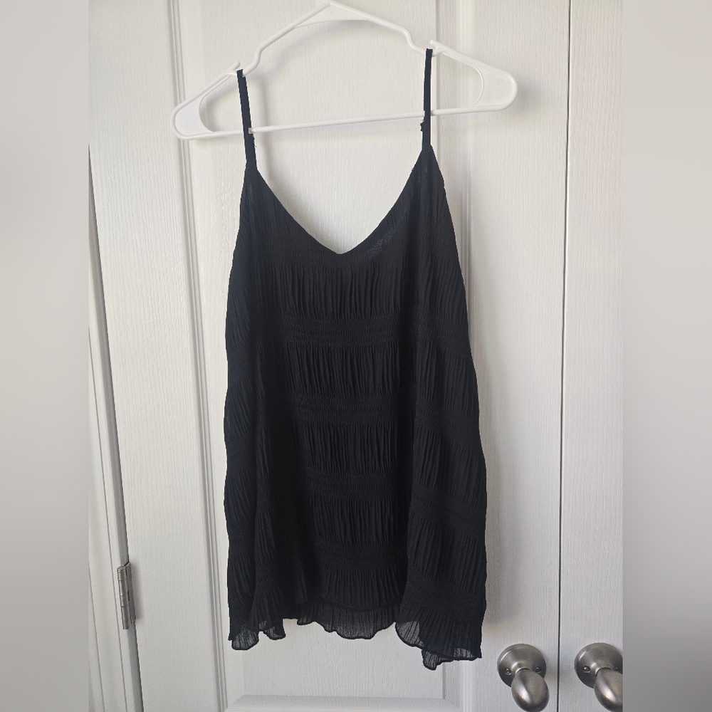 Gigio Black Sleeveless Textured Top Nwot